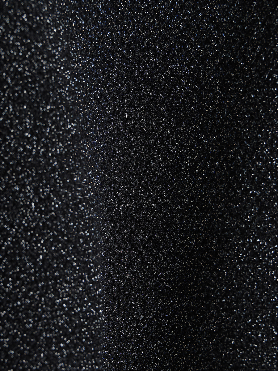 アニュアンス anuans グリッターオフショルラメトップス （BLACK