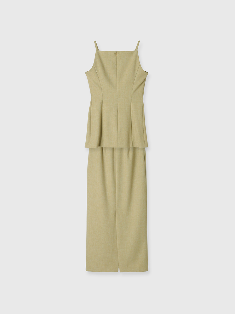 スラブナローセットアップ(S KHAKI GREY): ワンピースanuans