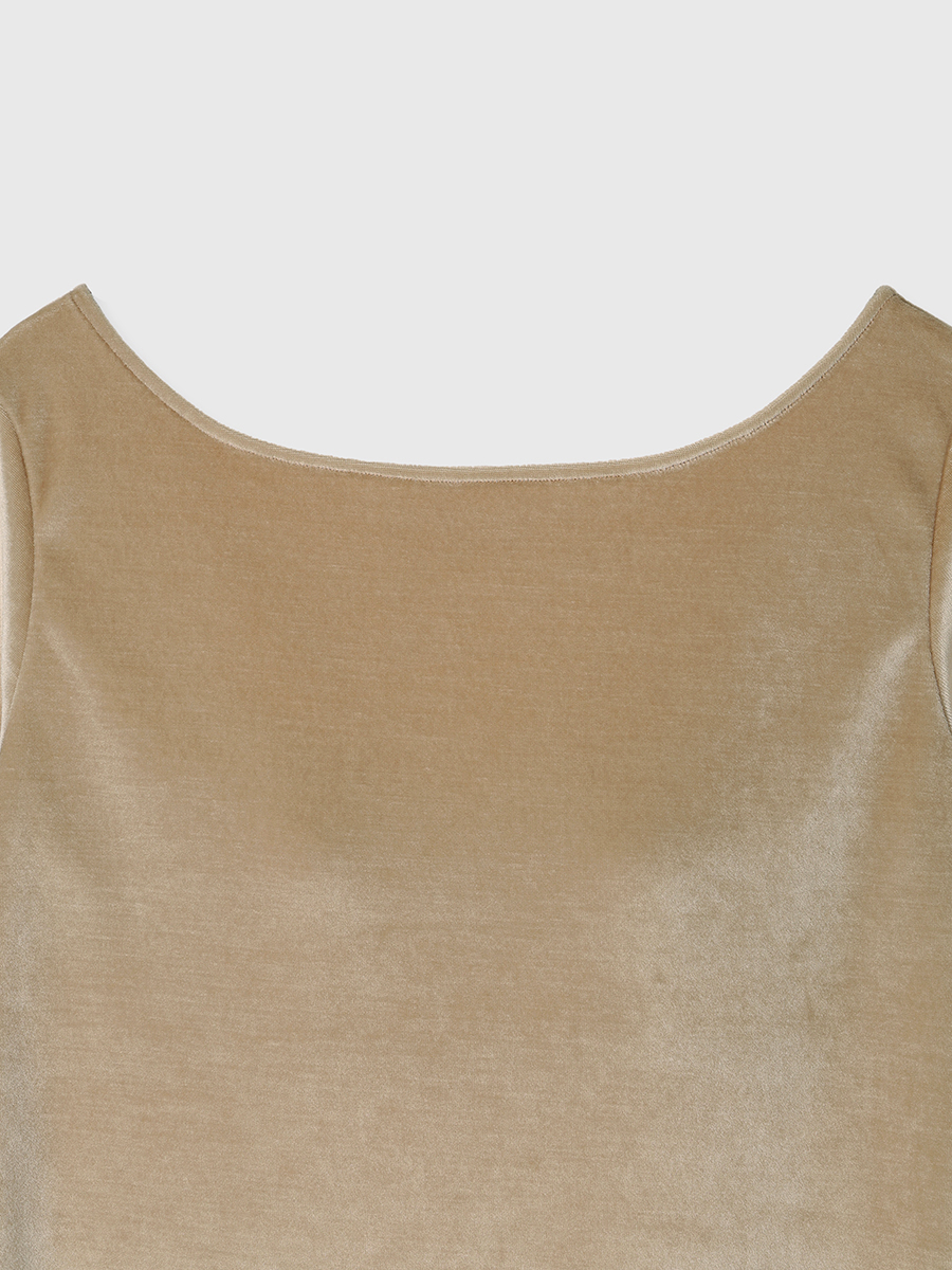 OUR WACOAL×anuans】カップインベロアトップス(M BEIGE