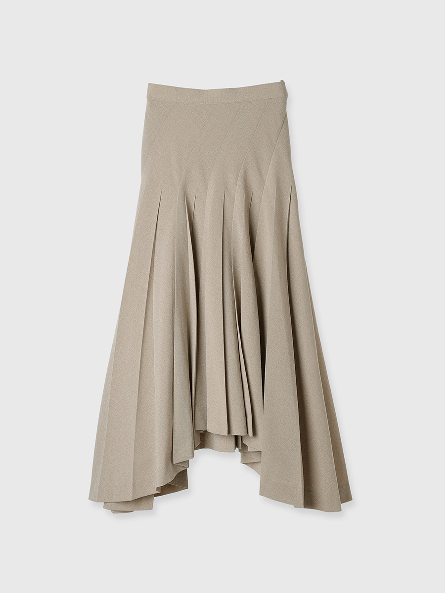 イレヘムボックスプリーツスカート(S CHARCOAL BROWN): スカート