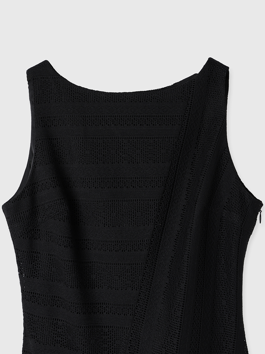 ジオメトリックレースパネルワンピース(S WHITE): ワンピースanuans