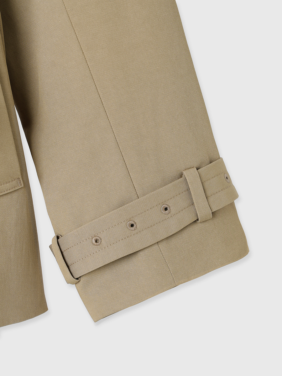 ハーフオーバートレンチコート(S BEIGE): アウターanuans