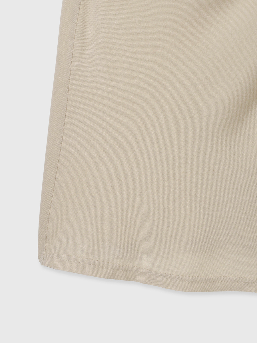 ギャザードレープカットワンピース(F BEIGE): ワンピースanuans
