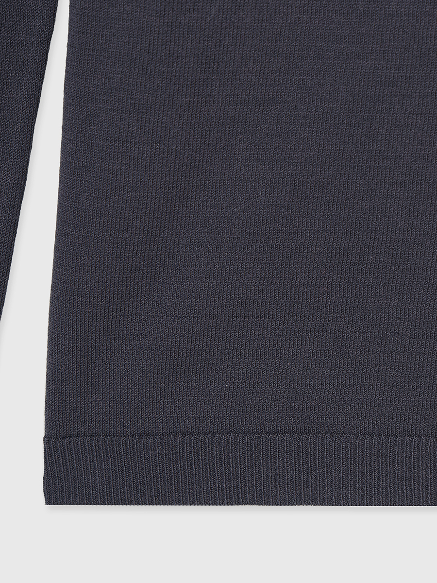 シルクブレンドVネックニットトップス(F GREY): トップスanuans