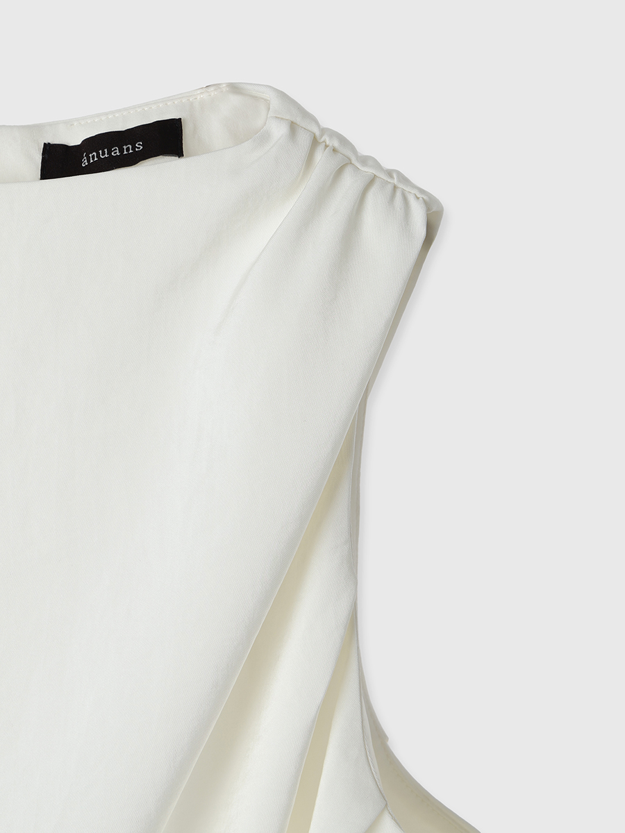 anuans｜アクセサリードレープブラウス | Rakuten Fashion(楽天