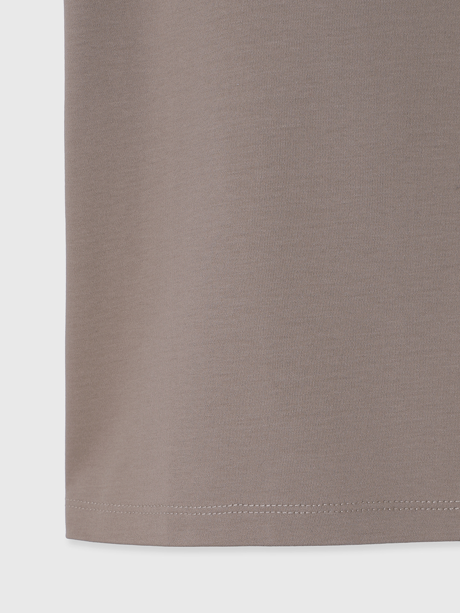 シルクタッチコットンUネックT(S WHITE): トップスanuans