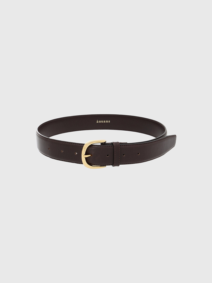 ワイドレザーベルト(F BLACK/SILVER): ファッション雑貨anuans