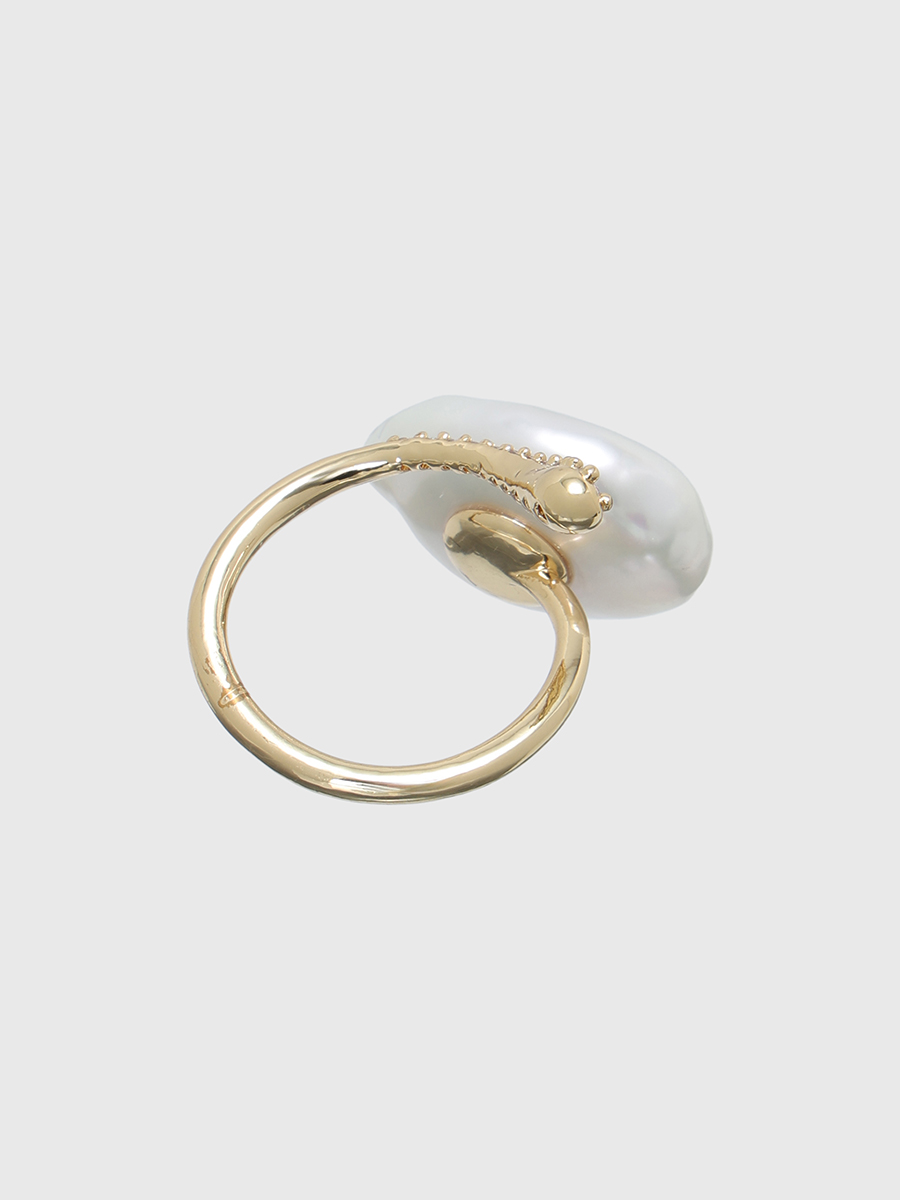 本物 パールハグリング(F GOLD): アクセサリーanuans アクセサリー
