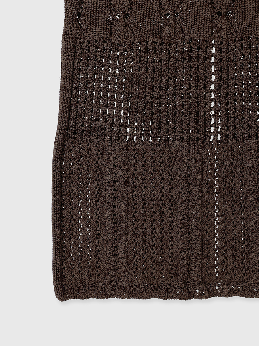 クロシェニットスカート(S BROWN): スカートanuans クロシェニットスカート(S BROWN): スカートanuans