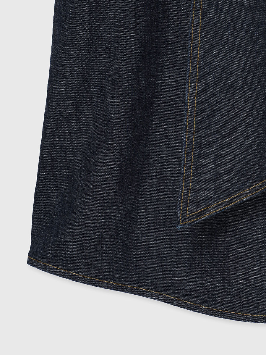 デニムボウタイブラウス(F INDIGO): トップスanuans デニムボウタイブラウス(F INDIGO): トップスanuans