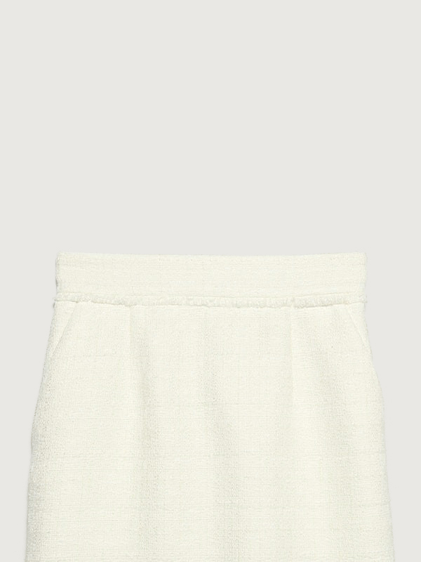 ツイードタイトスカート(S WHITE): スカートanuans